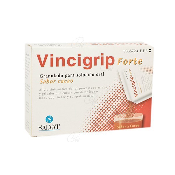 VINCIGRIP FORTE GRANULADO PARA SOLUCION ORAL SABOR CACAO,...
