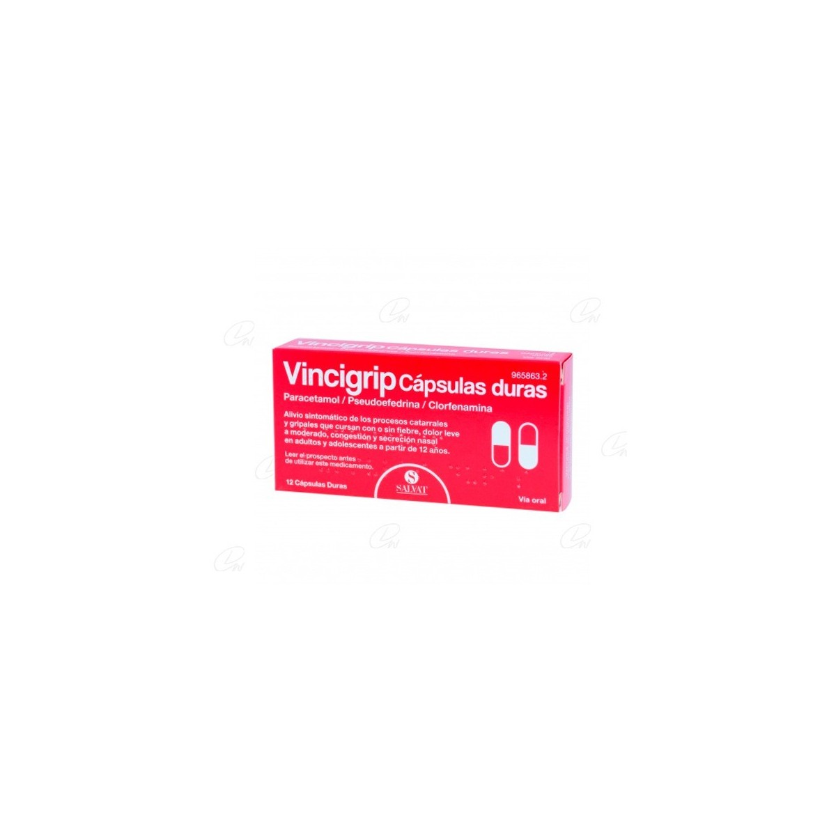 VINCIGRIP CAPSULAS DURAS, 12 cápsulas