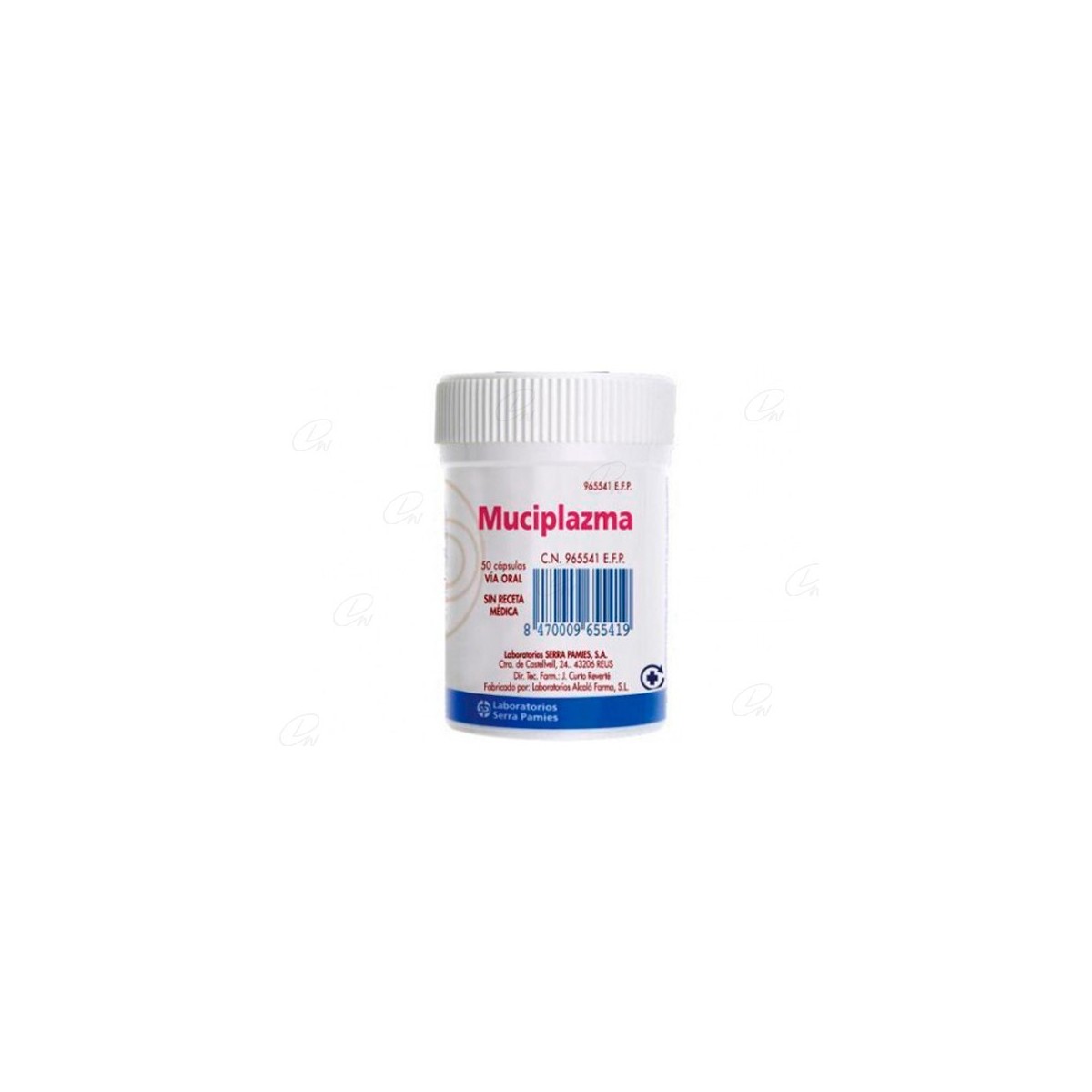 MUCIPLAZMA 500 mg CAPSULAS DURAS, 50 cápsulas