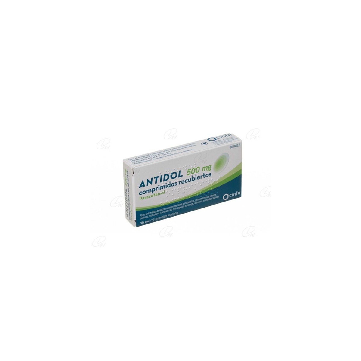 ANTIDOL  500 mg COMPRIMIDOS RECUBIERTOS, 20...