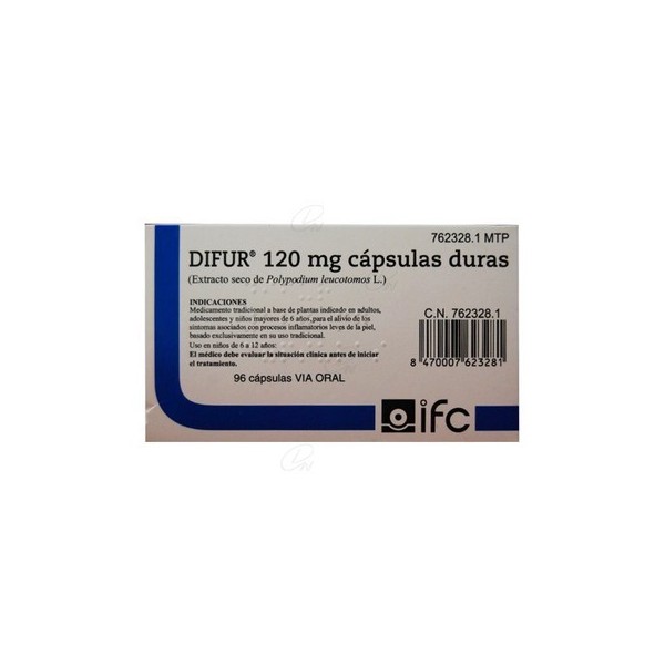 DIFUR 120 mg CAPSULAS DURAS, 96 cápsulas