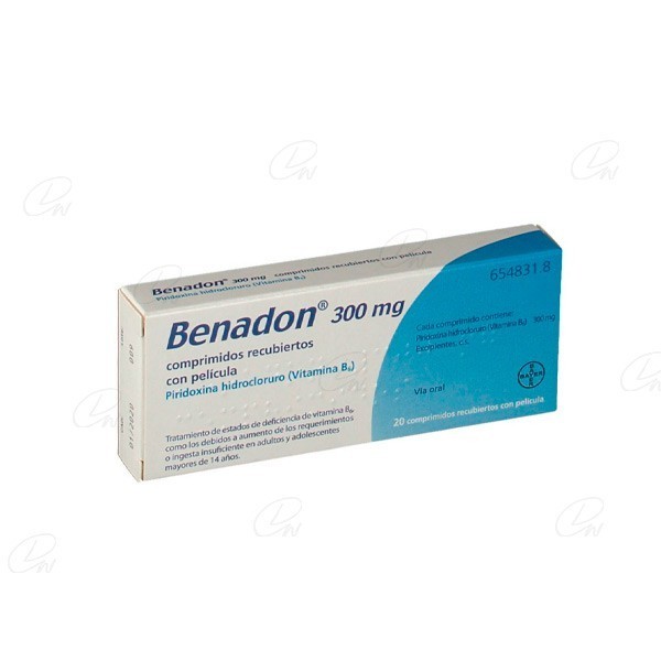 BENADON 300 mg COMPRIMIDOS RECUBIERTOS CON PELICULA, 20...