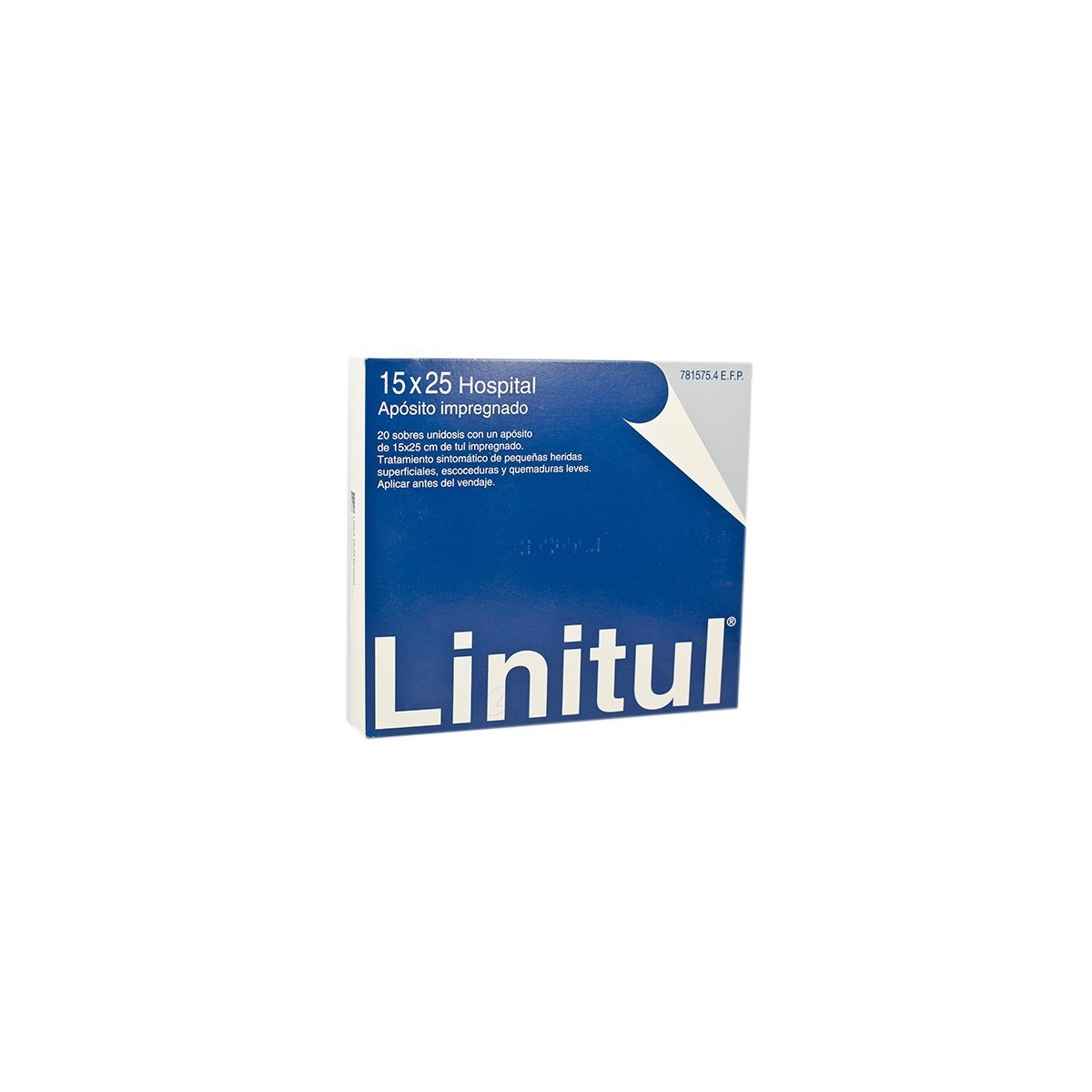 LINITUL APOSITO IMPREGNADO, 20 apósitos de 15 x...