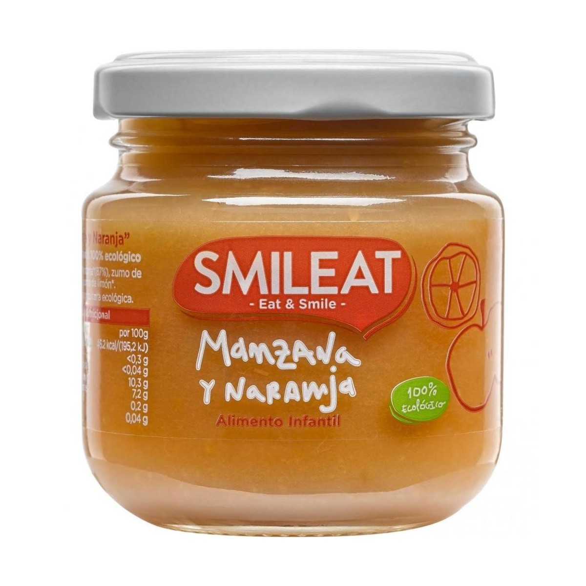smileat tarrito manzana y naranja 130gr