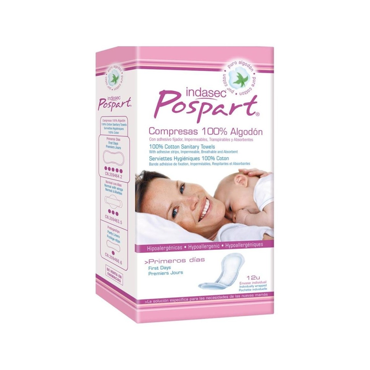 indasec pospart 12 compresas