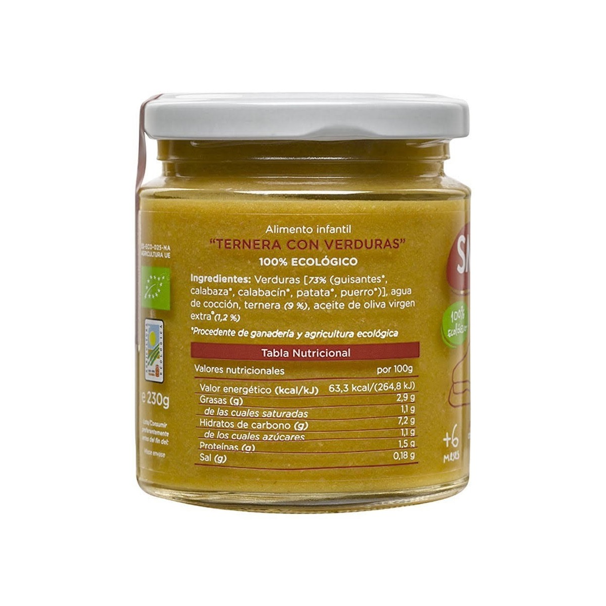 smileat ternera con verduras 230 gramos