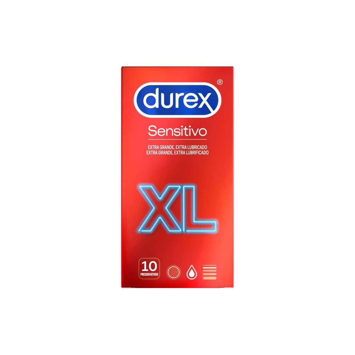 durex sensitivo xl 10 preservativos