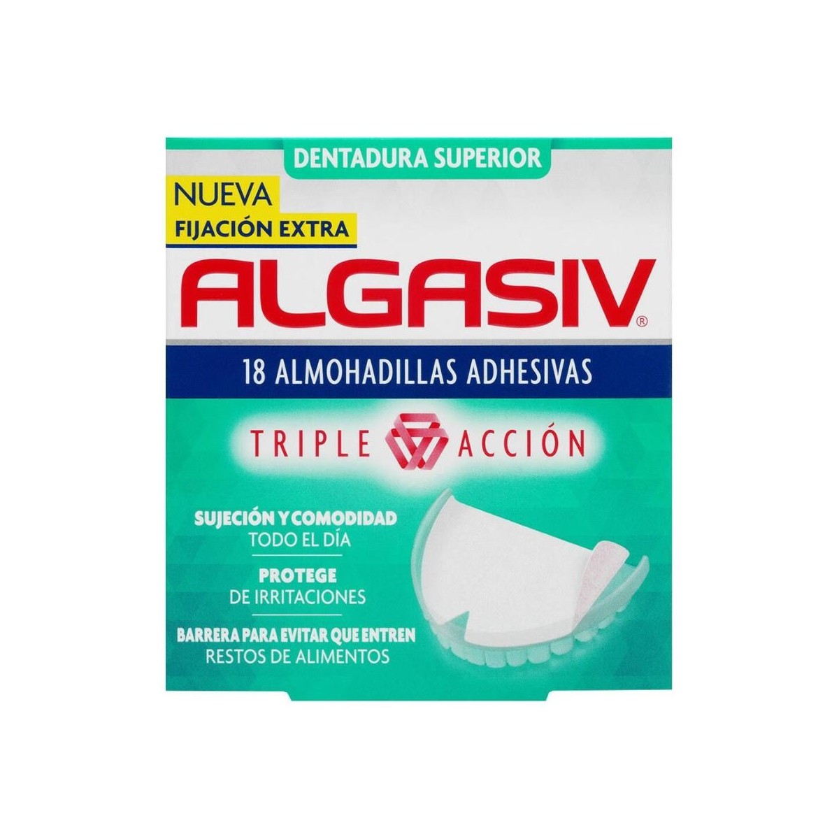 algasiv dentadura superior 18 almohadillas