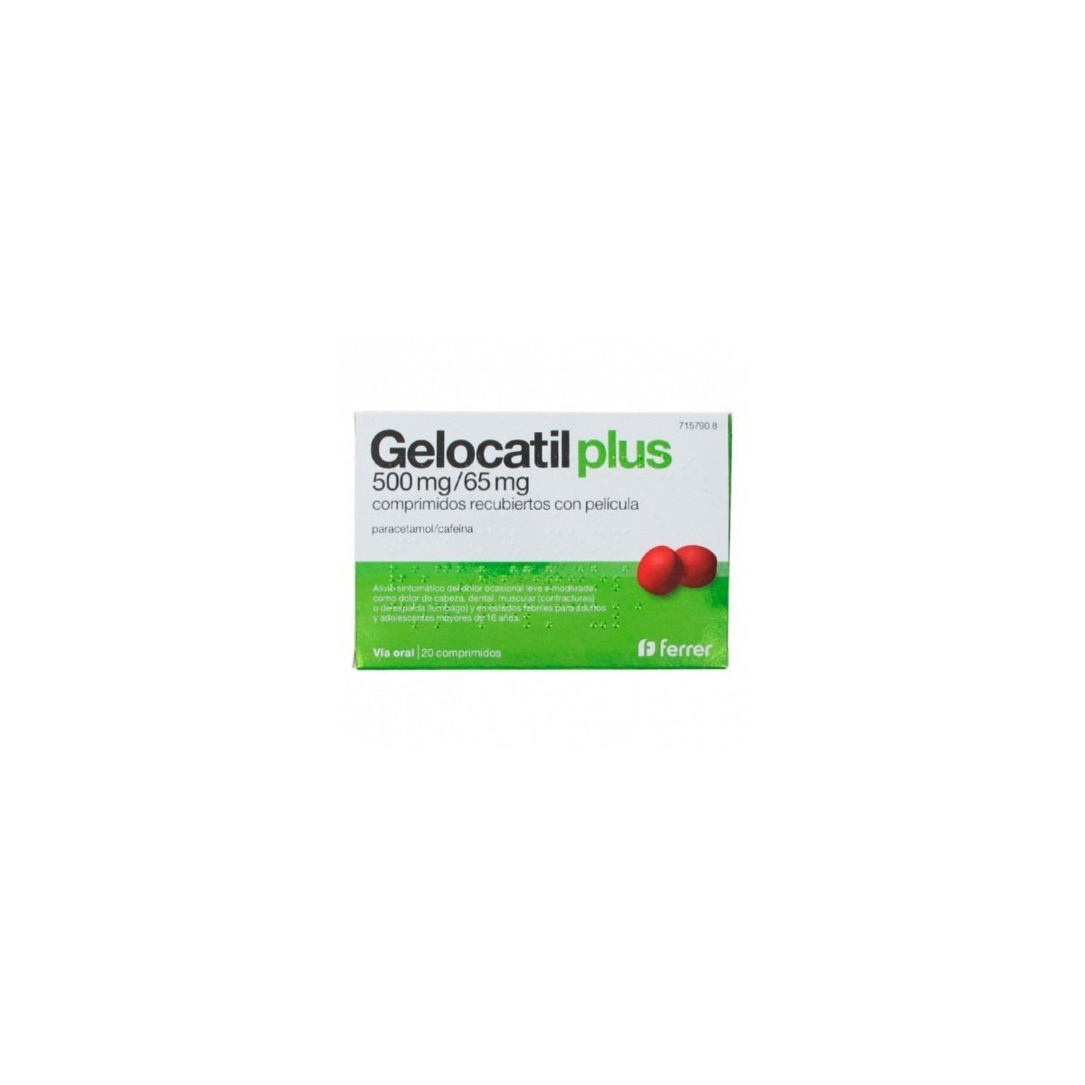 GELOCATIL PLUS 500/65 MG 20 COMPRIMIDOS...