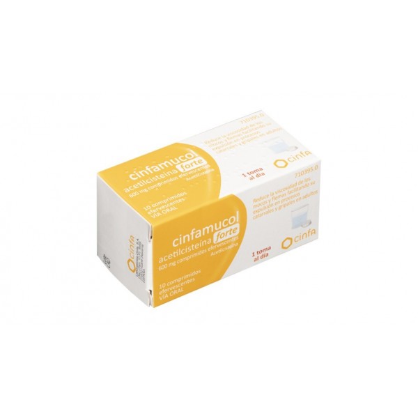 CINFAMUCOL ACETILCISTEINA 600 MG 10 COMPRIMIDOS...