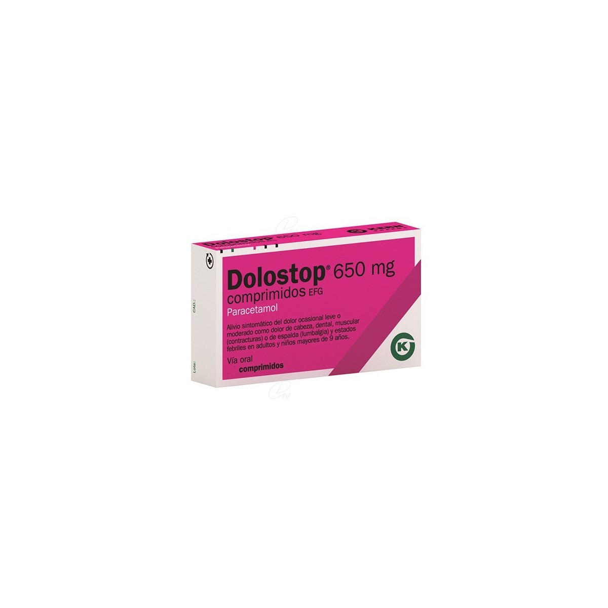 DOLOSTOP 650 MG COMPRIMIDOS, 20 comprimidos