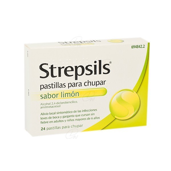 STREPSILS pastillas para chupar sabor limon, 24 pastillas