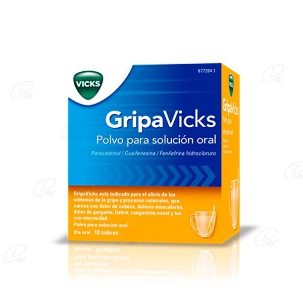 GRIPAVICKS  POLVO PARA SOLUCION ORAL, 10 sobres