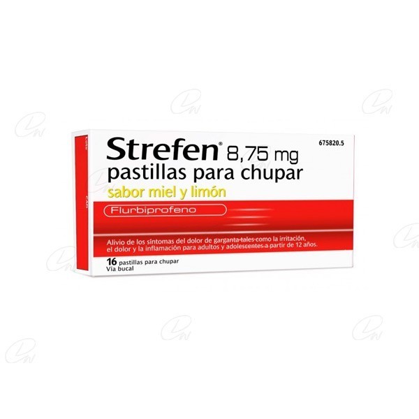 STREFEN 8,75 mg PASTILLAS PARA CHUPAR SABOR MIEL Y LIMON,...