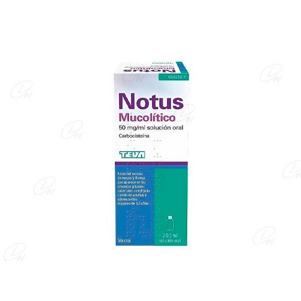 NOTUS MUCOLÍTICO 50 MG/ML SOLUCIÓN ORAL, 1 frasco de 200 ml