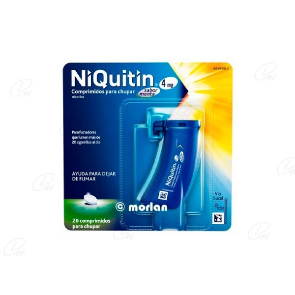 NIQUITIN 4 mg COMPRIMIDOS PARA CHUPAR SABOR MENTA, 20...
