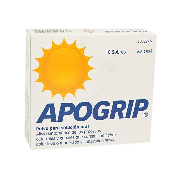 APOGRIP POLVO PARA SOLUCION ORAL, 10 sobres