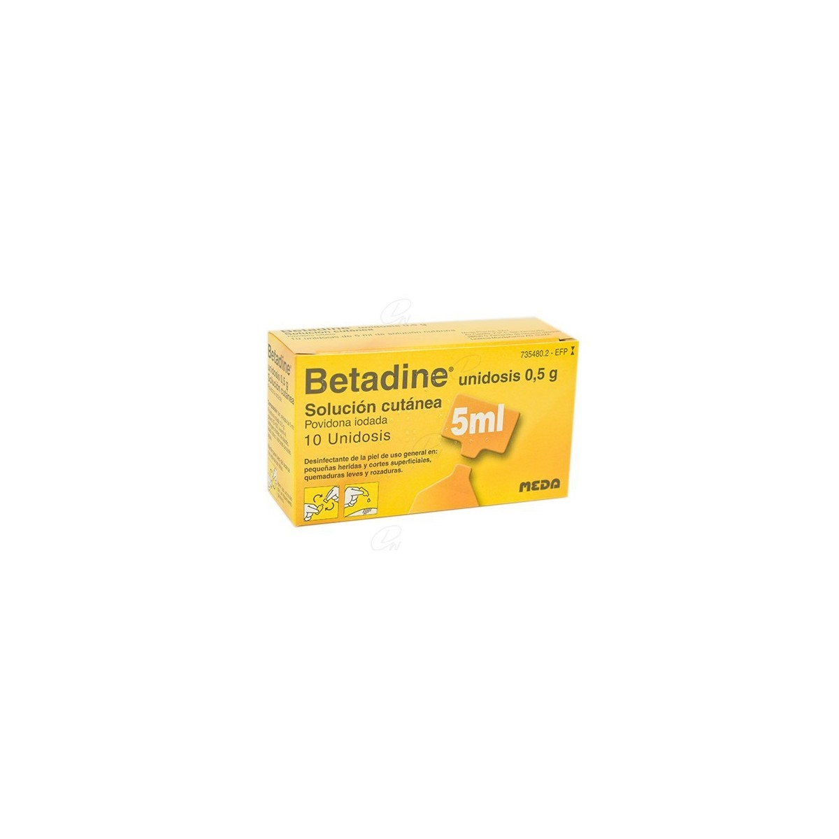 BETADINE UNIDOSIS 0,5 g SOLUCION CUTANEA, 10...