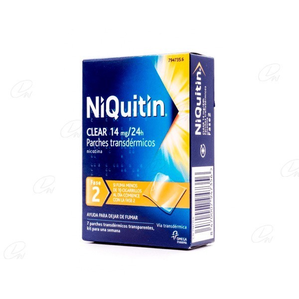 NIQUITIN CLEAR 14 MG/24 H 14 PARCHES TRANSDERMICOS 78 MG