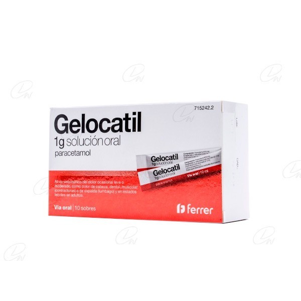 GELOCATIL 1 G 10 SOBRES SOLUCION ORAL