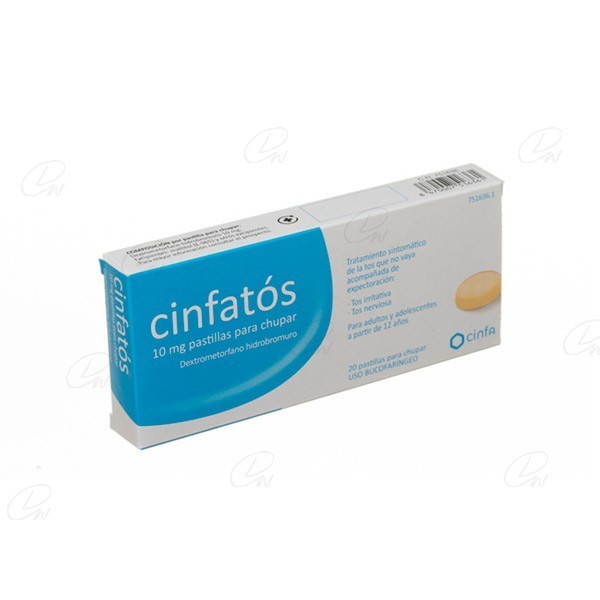 CINFATOS 10 mg PASTILLAS PARA CHUPAR, 20 comprimidos