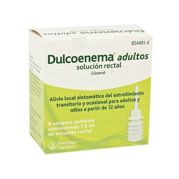 DULCOLAXO GLICEROL  6,75 g SOLUCION RECTAL, 6 enemas de...