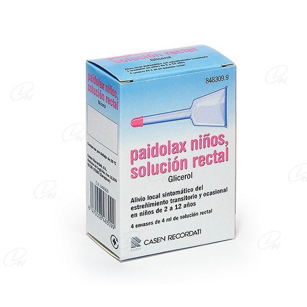 PAIDOLAX NIÑOS, SOLUCIÓN RECTAL, 4 enemas de 4 ml