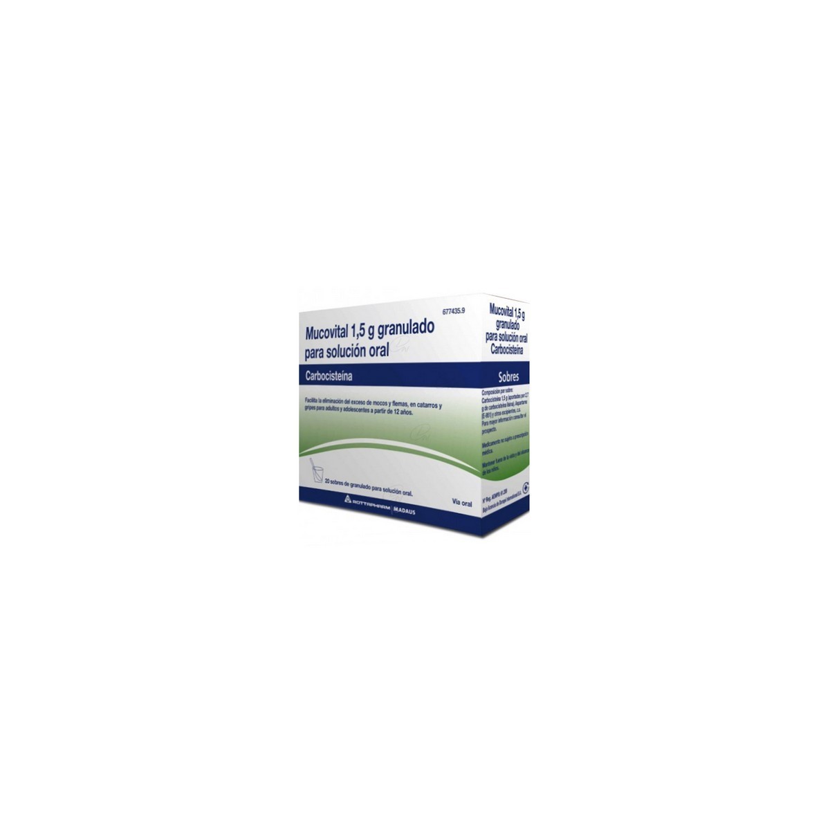 MUCOVITAL 1,5 GRANULADO PARA SOLUCION ORAL, 20...